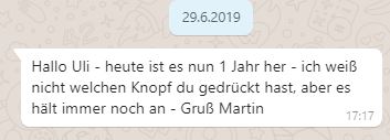 Raucherentwöhnung Hypnose - Feedback eines Klienten